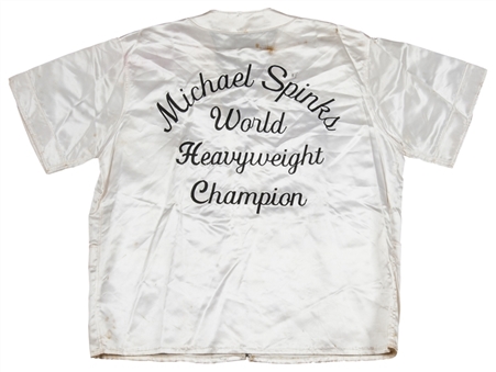 World Heavyweight Champion Michael Spinks Fight Worn Corner man Jacket from Cooney Fight (Hamilton LOA)